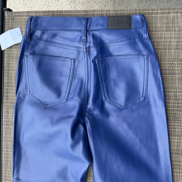 Pistola Royal Blue Leather Pants nwt - Picture 4 of 9
